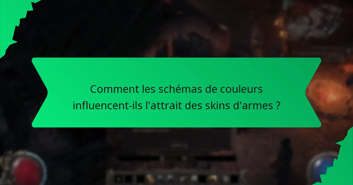 Comment les schémas de couleurs influencent-ils l'attrait des skins d'armes ?